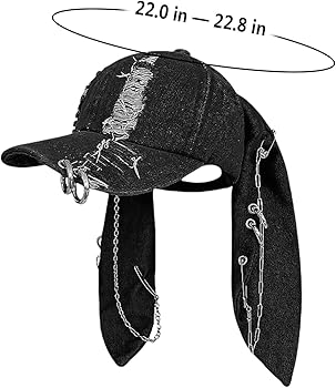 Amazon.com: Gothic Denim Rabbit Hat with Ears Bunny Ears Hat Y2k