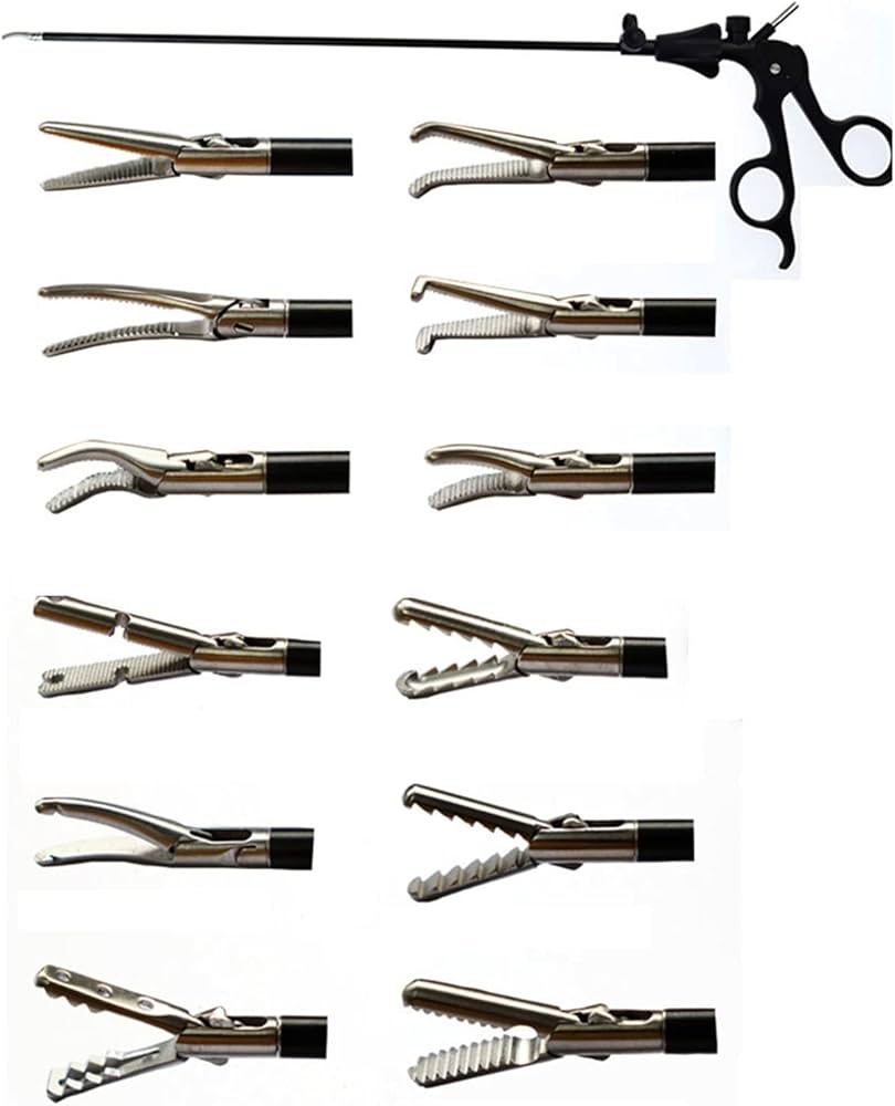 Amazon.co.jp: 腹腔鏡器具腹腔鏡鉗子腹腔鏡手術訓練用湾曲分離鉗子