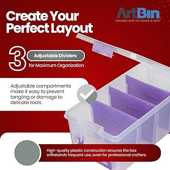 Amazon.com: ArtBin Semi Satchel Portable Craft Organizer with 3
