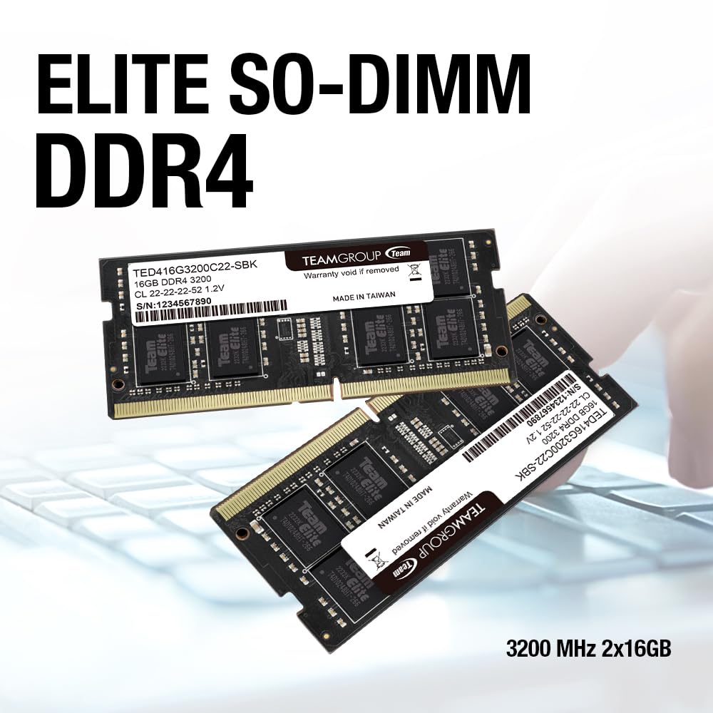 TEAMGROUP Elite DDR4 64GB Kit (2 x 32GB) 3200MHz PC4-25600 CL22