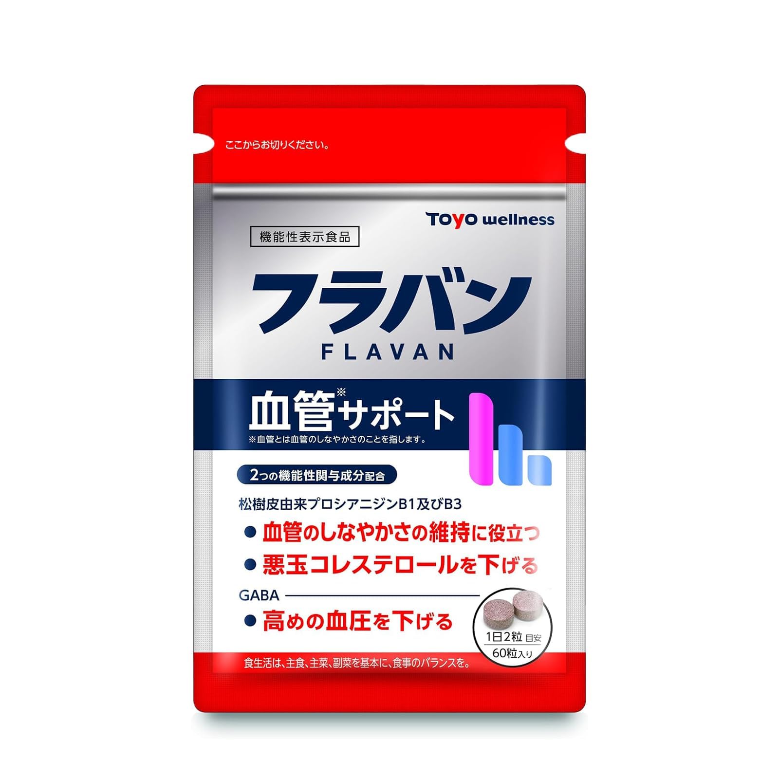 Amazon | 【 血圧下げるサプリ 】フラバン 血管サポート 30日分 60粒