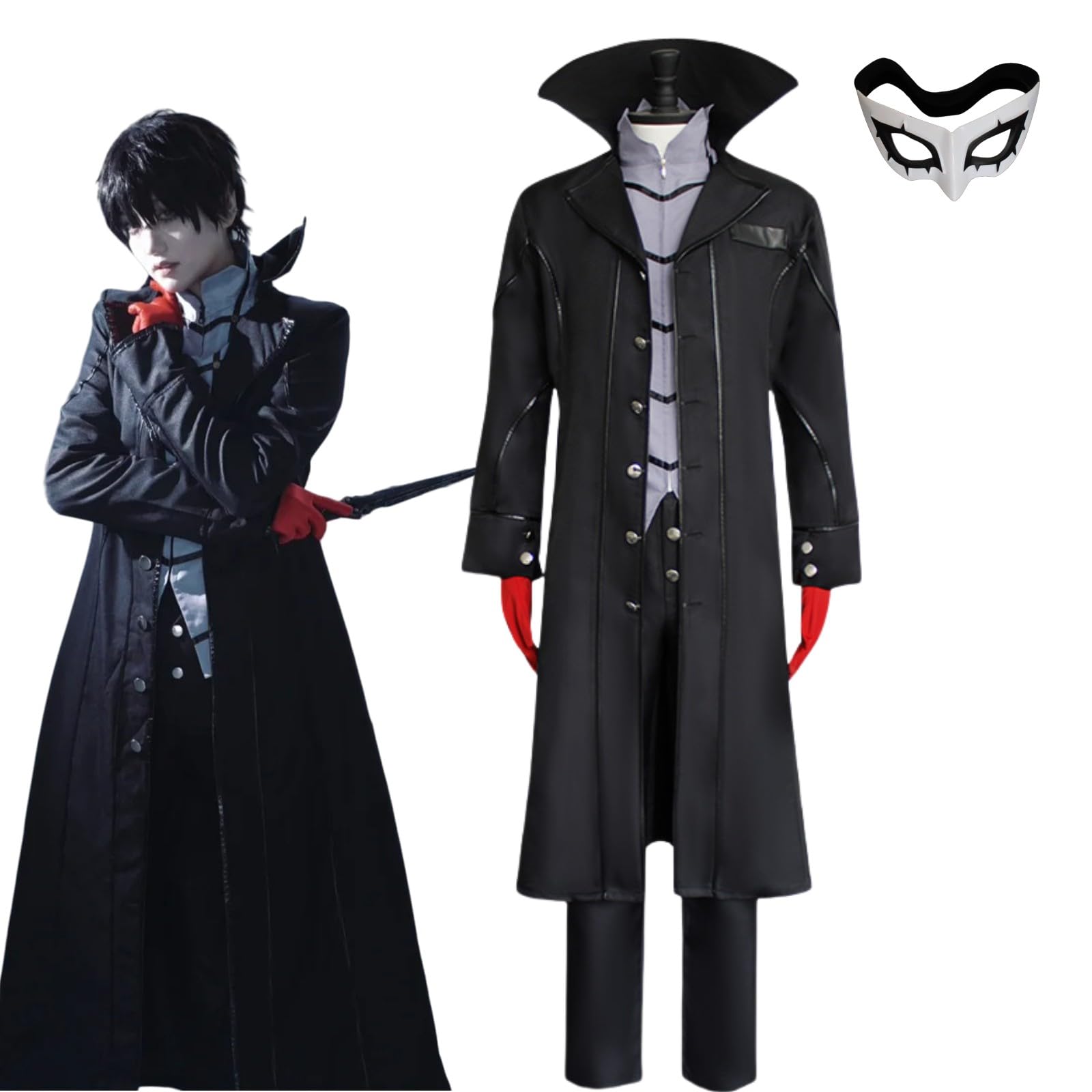 Amazon.co.jp: ウィッグ追加可 雨宮蓮 Joker ジョーカー 怪盗 コスプレ