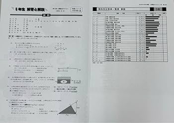 Amazon.co.jp: 四谷大塚 組分けテスト 5年生 2年分過去問解答資料集