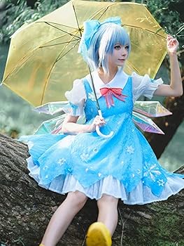 Amazon.co.jp: [XIN YUE] チルノ 妖精 コスプレ衣装(翼 靴 ウィッグ
