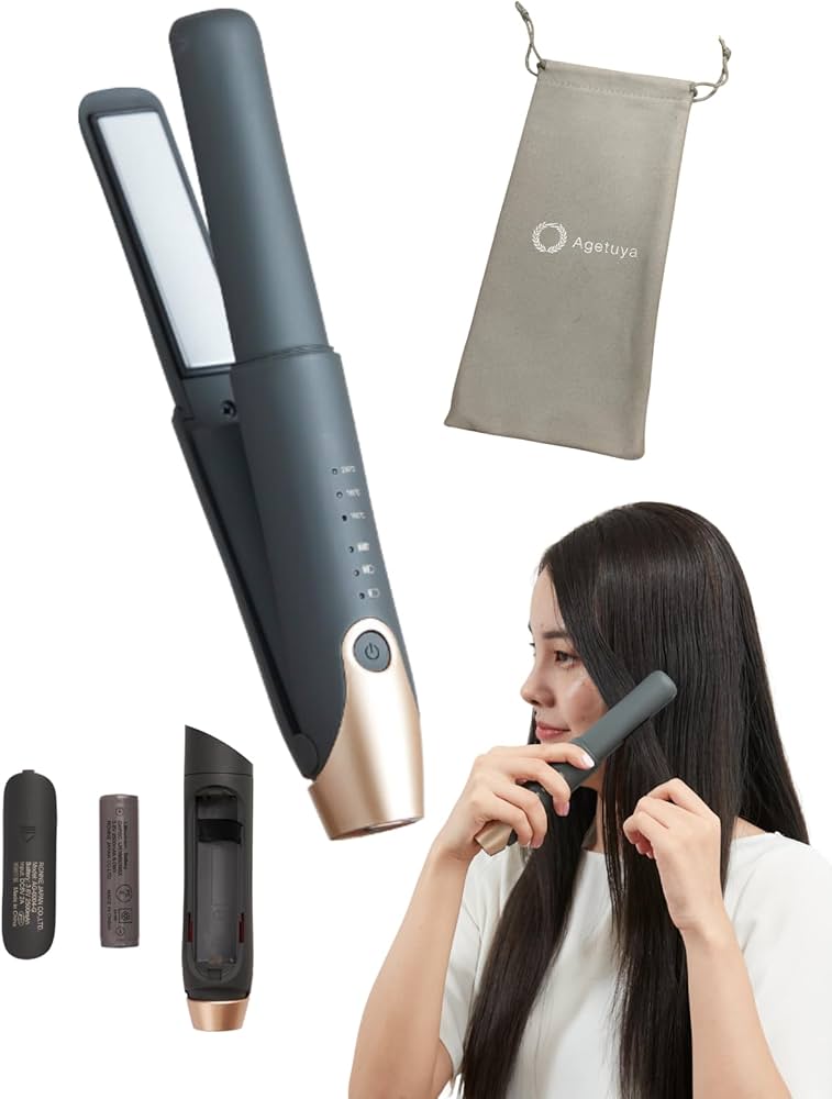 Amazon | アゲツヤ コードレスヘアアイロン2 海外対応 機内持ち込み可