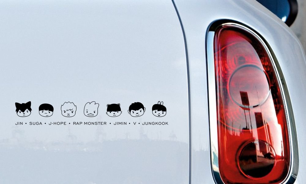 Amazon.co.jp: BTS Face Cartoonすべて車ビニールステッカーデカール