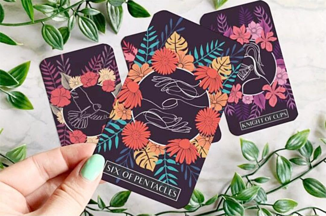 Amazon | 植物とお花エレガントなタロットカード オラクルカード