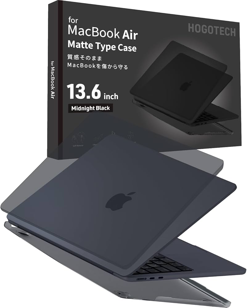 Amazon.co.jp: ミッドナイト【質感そのまま 傷を守る】MacBook Air