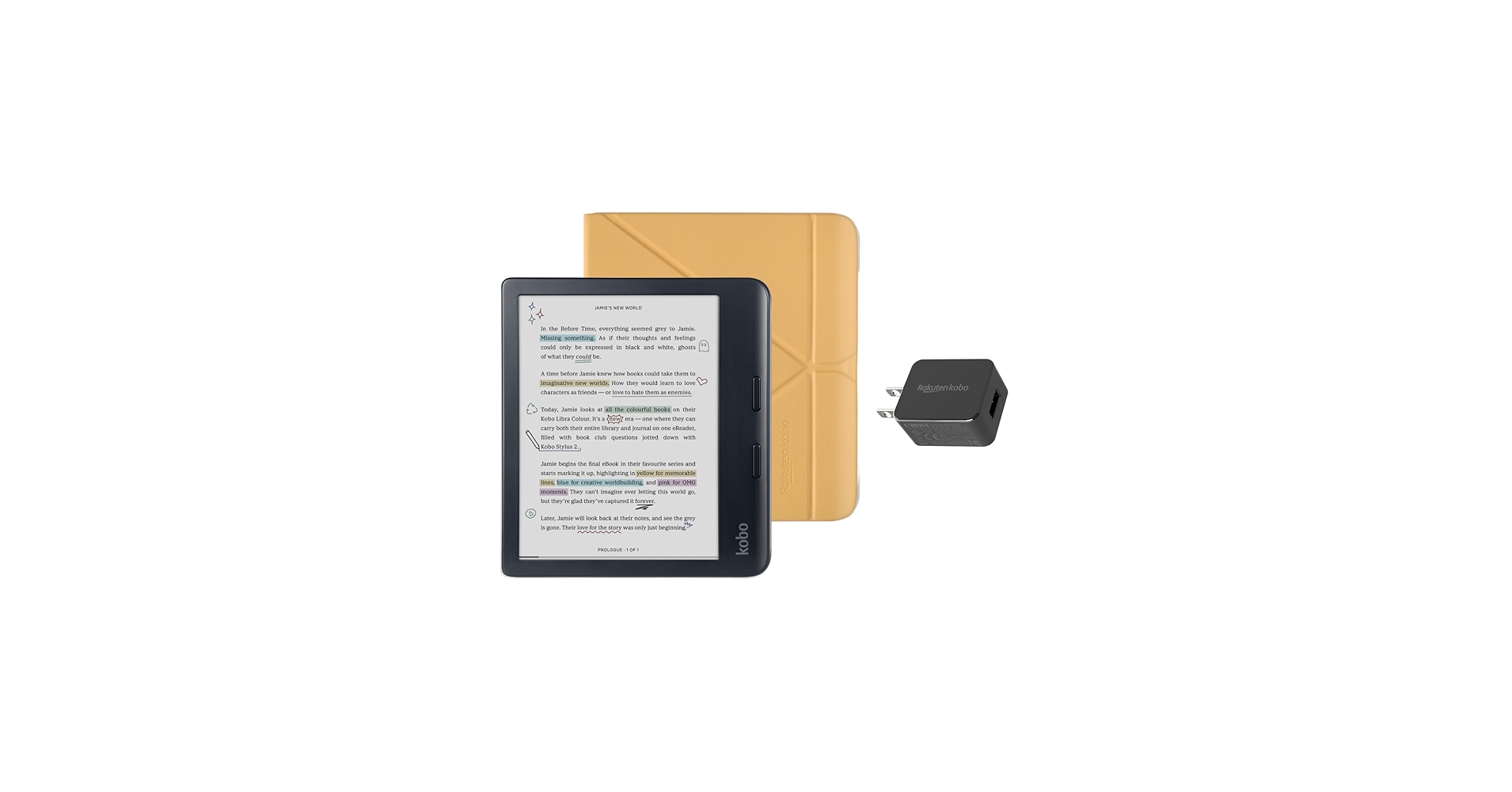 Amazon.com: Kobo Libra Colour Black eReader with Case Bundle