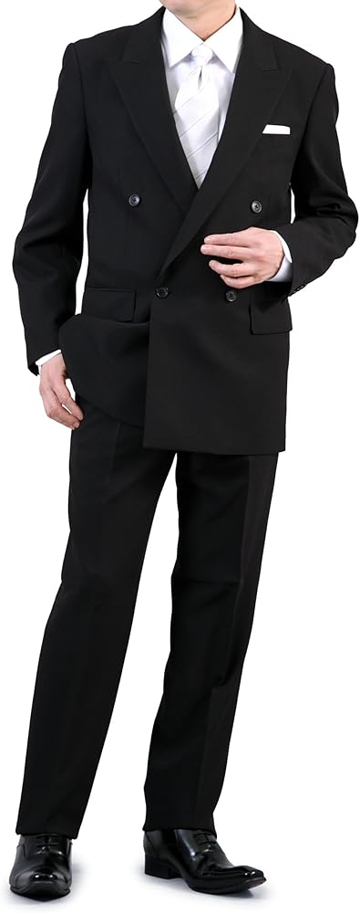 Amazon.co.jp: フォーマルスーツ メンズ ダブル4つボタン オール