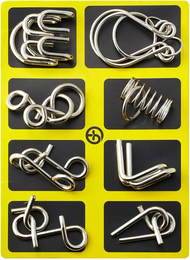 Amazon.co.jp: 【coco iine】知恵の輪 8点セット 全3種 パズル ちえの