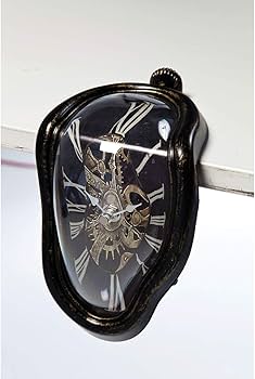 Kare Design table clock flow, silver, unusual watch : Amazon.nl