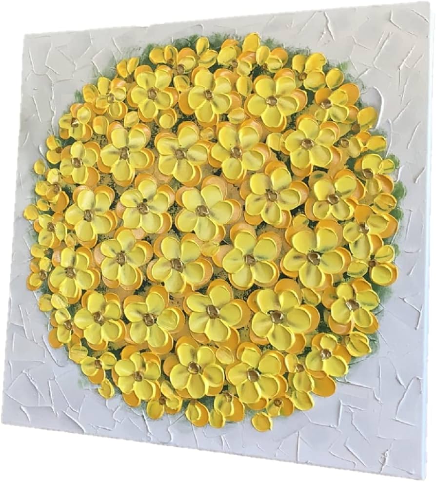 Amazon｜ietome 風水に良い絵画「花束」金運 黄色 (60×60cm)｜花束