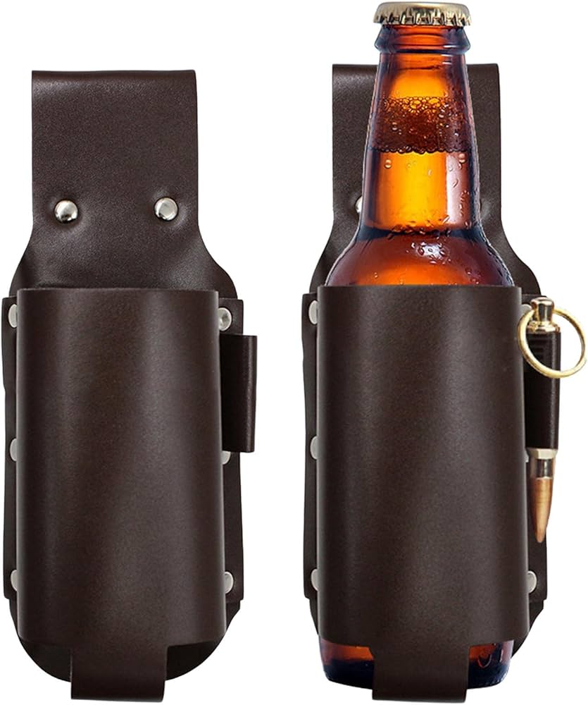 Amazon.co.jp: ビール瓶ホルスター レザー ボトルホルダー ベルト
