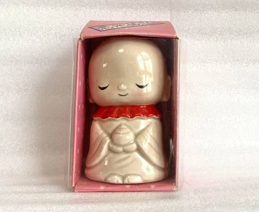 Amazon.co.jp: 内藤ルネ 恋地蔵 貯金箱 陶器 昭和レトロ ファンシー 箱