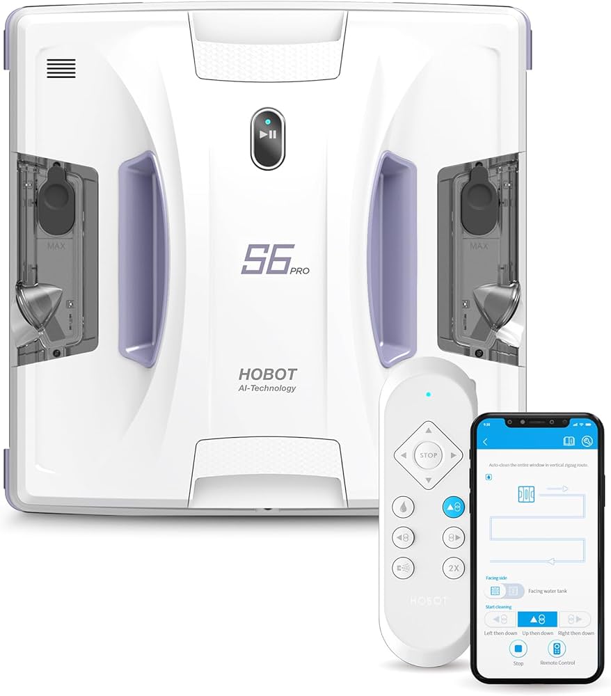 Amazon | 【全自動の窓掃除】 HOBOT-S6 Pro ホボット 窓拭きロボット