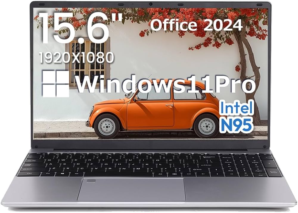 ノートパソコン 15.6型大きめの液晶で動画視聴や作業などをスムーズに