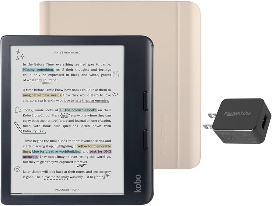 Amazon.com: Kobo Libra Colour Black eReader with Case Bundle