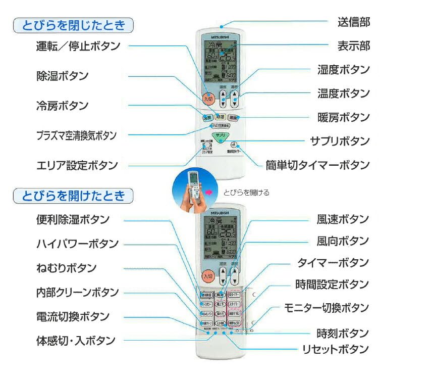 Amazon.co.jp: 三菱 ルームエアコン 霧ヶ峰用 リモコン JG042(M21 TK8