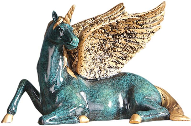Amazon.co.jp: 馬 置物 クリエイティブ ペガサス像 おしゃれ 風水 置物