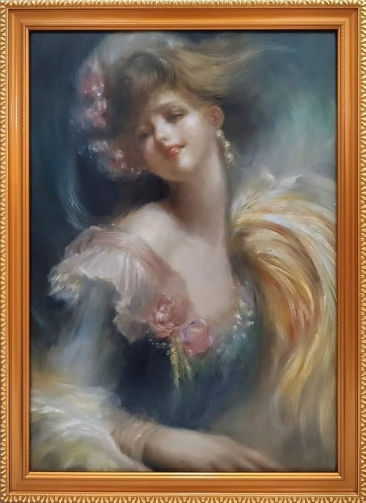 油絵 菅家令子 絵 絵画 インテリア F3-041014 人物 女性像 油絵 菅家