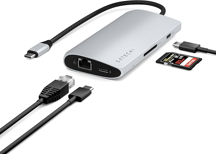 Amazon.com: Satechi 8 in 1 USB C Hub Multiport Adapter V3, 8K HDMI