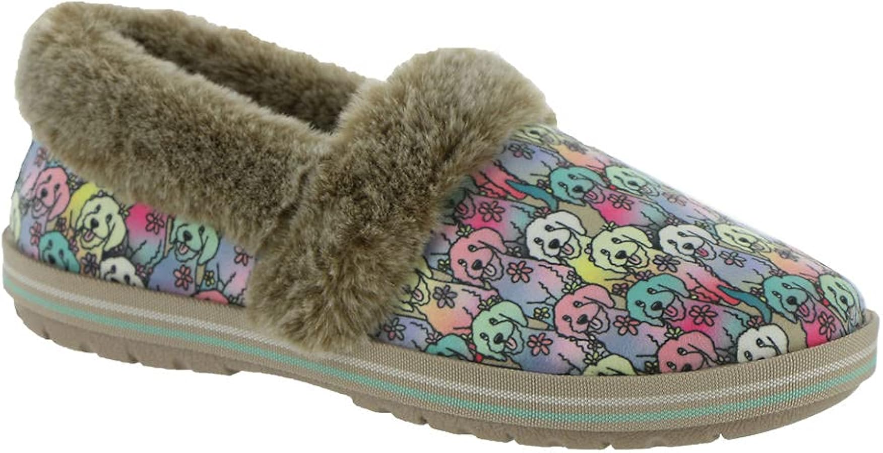 Amazon.com | Skechers Bobs Too Cozy Aloha Doodle Womens Slipper 6