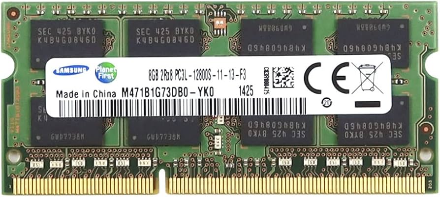 Samsung 8GB PC3L-12800S DDR3-1600 2RX8 Non-ECC SODIMM Memory