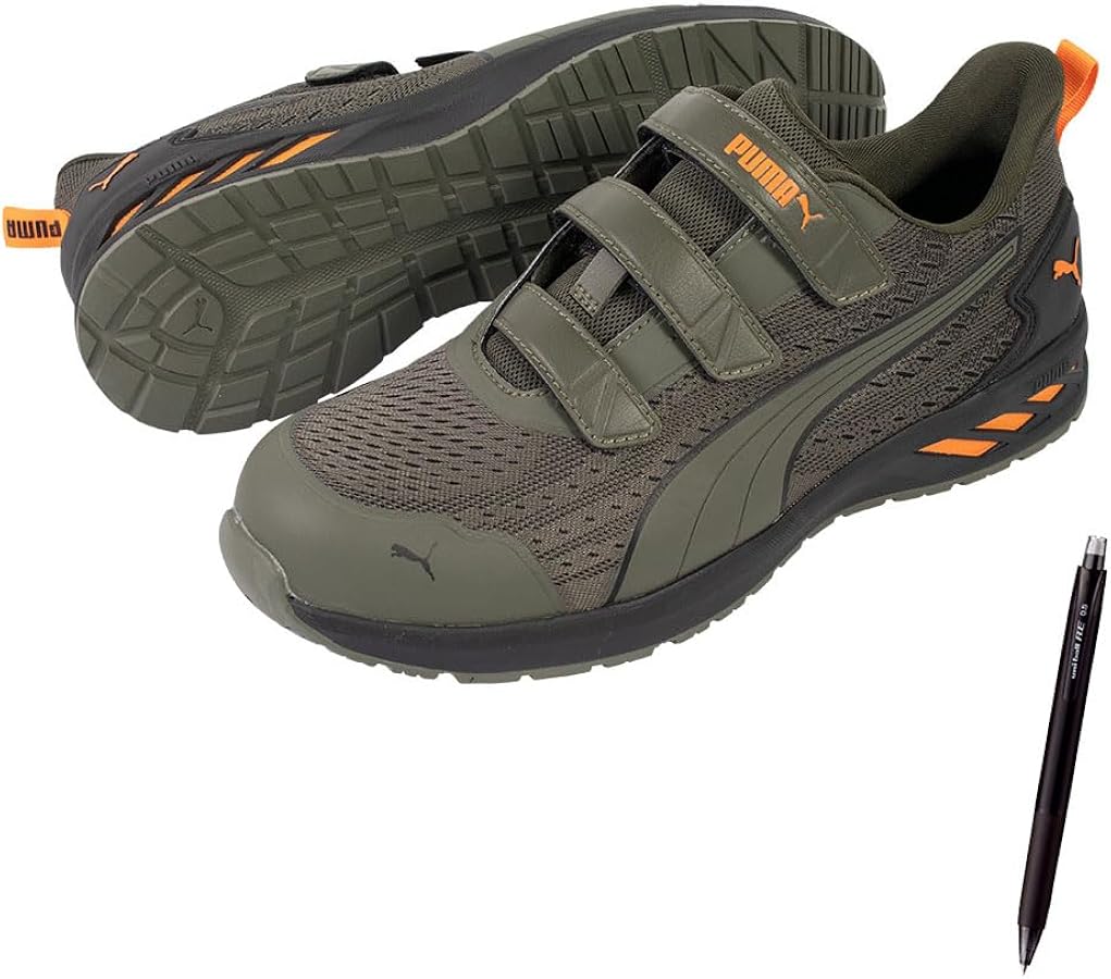 Amazon | [プーマ] 安全靴 グライド オリーブ 27.0cm H&L 面ファスナー