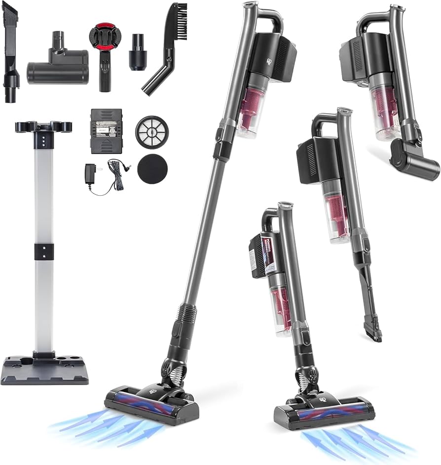 Amazon.com - IRIS USA Power Brush Cordless Stick Vacuum for Low