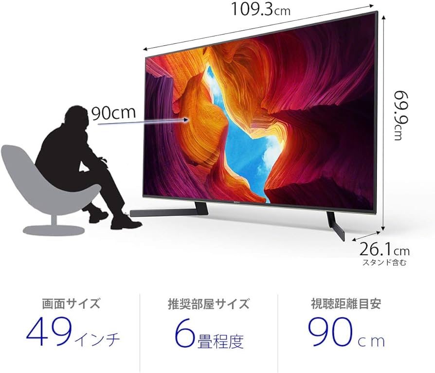 Amazon.co.jp: ソニー 49V型 液晶 テレビ ブラビア KJ-49X9500H 4K