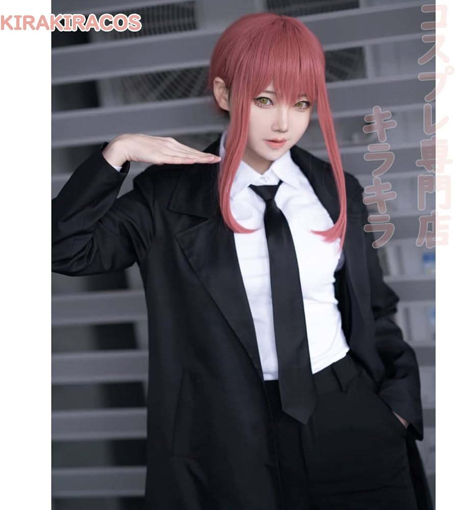 Amazon.co.jp: チェンソーマン マキマ コスプレ 衣装 ウィッグ 靴 追加