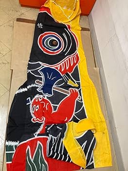 Amazon | 2点 ダイヤ印 金太郎 鯉のぼり 黒4m赤2m 木綿 昭和レトロ