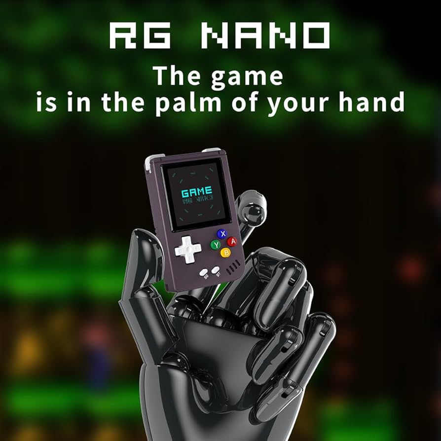 Amazon.com: RG Nano Mini Handheld Retro Arcade Game Console Built