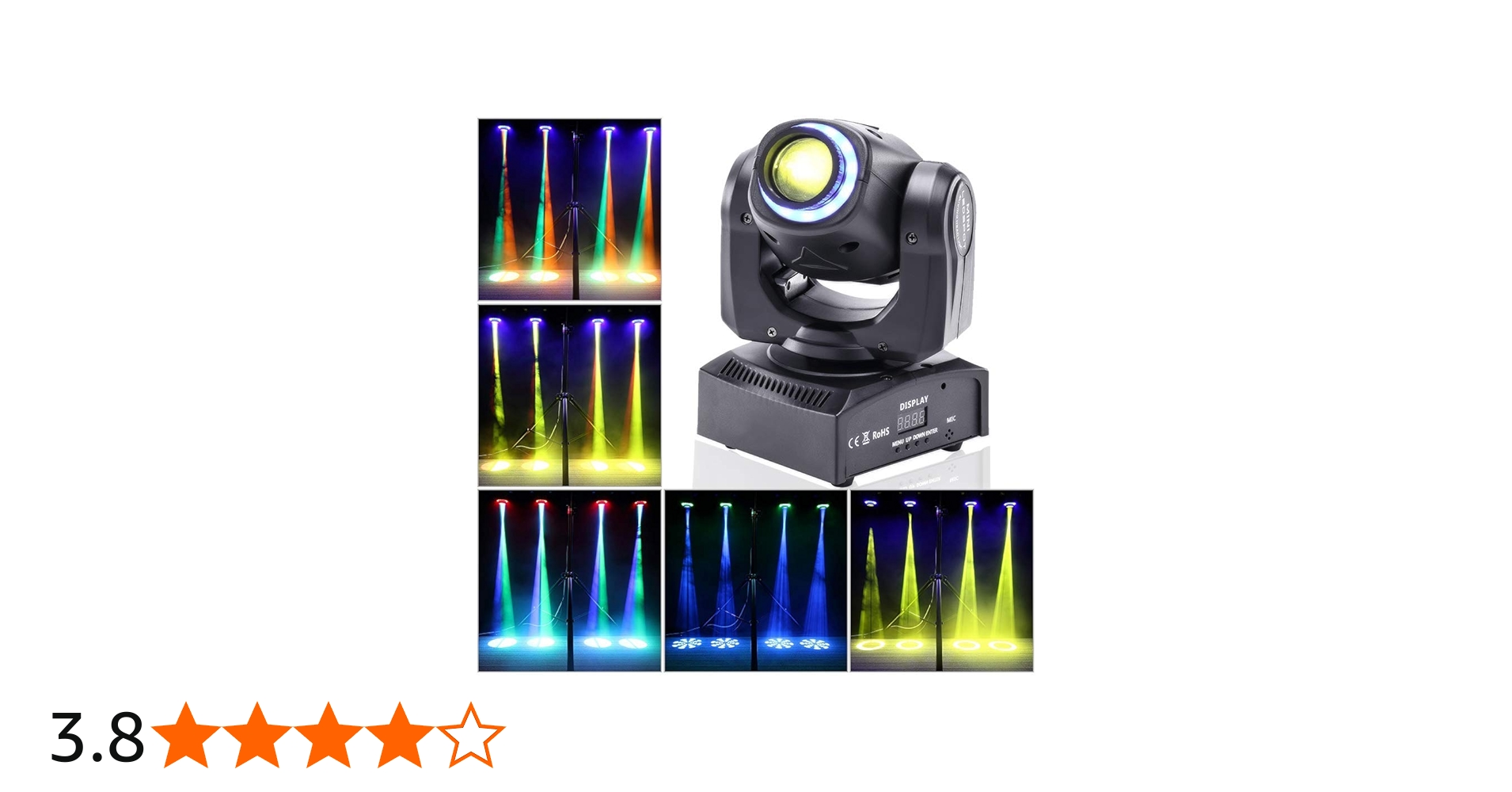 Amazon | U`King 50W ムービングヘッドライト ステージライト LED 舞台