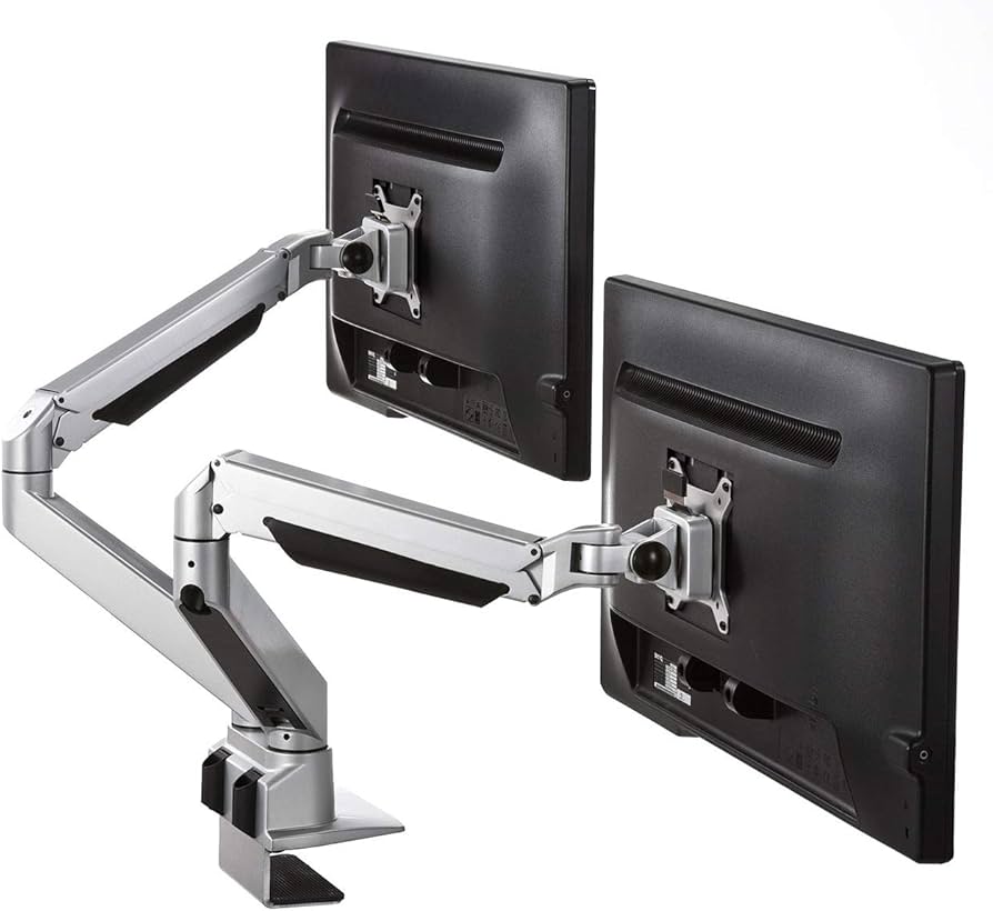 Amazon.co.jp: サンワダイレクト デュアルモニターアーム 水平垂直3