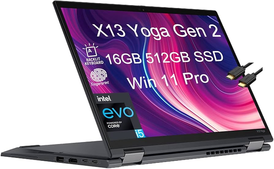 Amazon.com: Lenovo 聯想ThinkPad X13 Yoga Gen 2 13.3 吋WUXGA 二合一