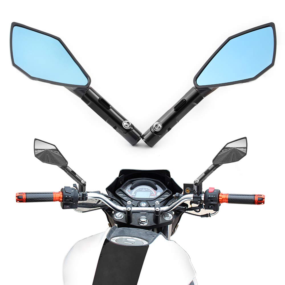 Amazon | バイク用 ミラー 汎用 ネジアダプター 付き YAMAHA カワサキ