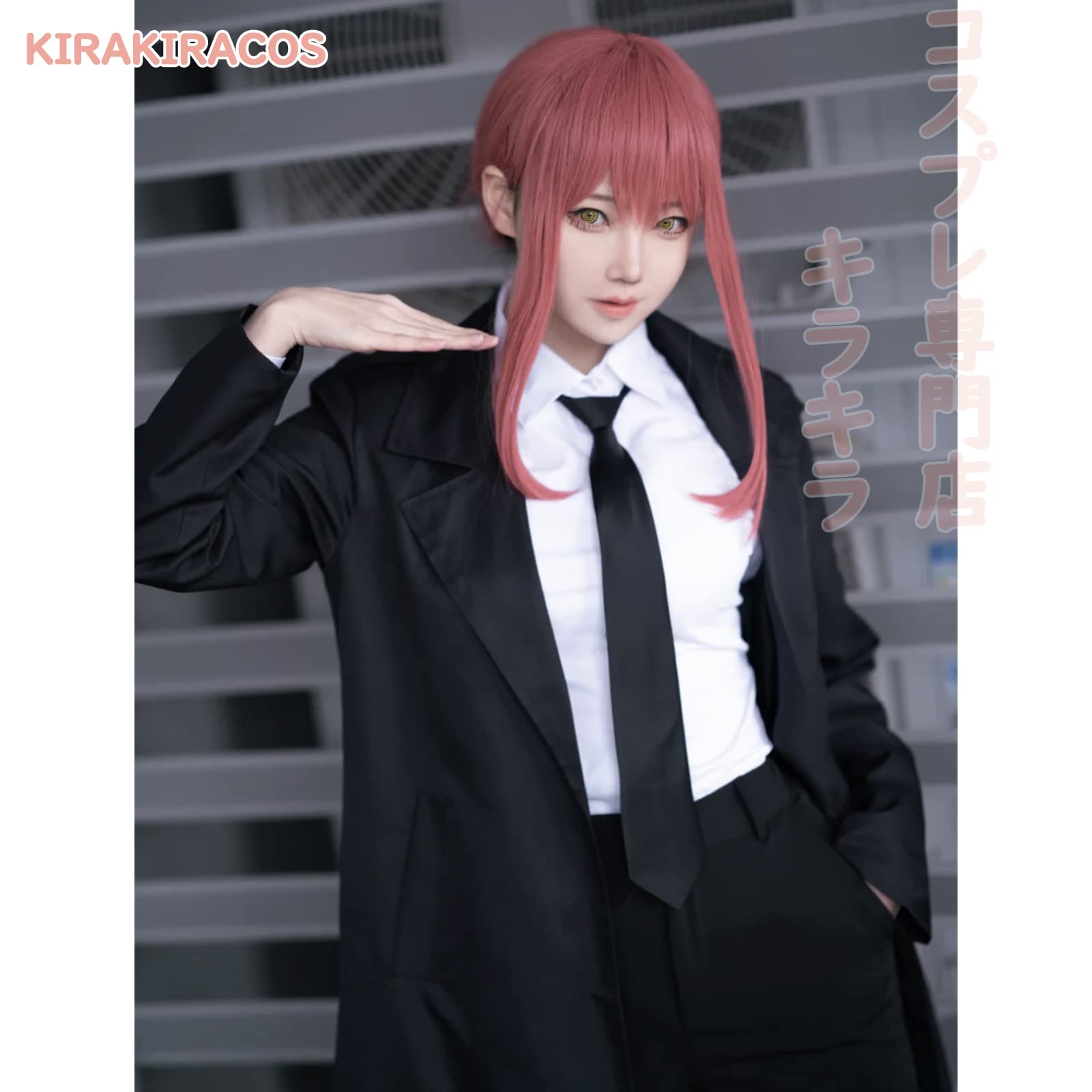 Amazon.co.jp: チェンソーマン マキマ コスプレ 衣装 ウィッグ 靴 追加