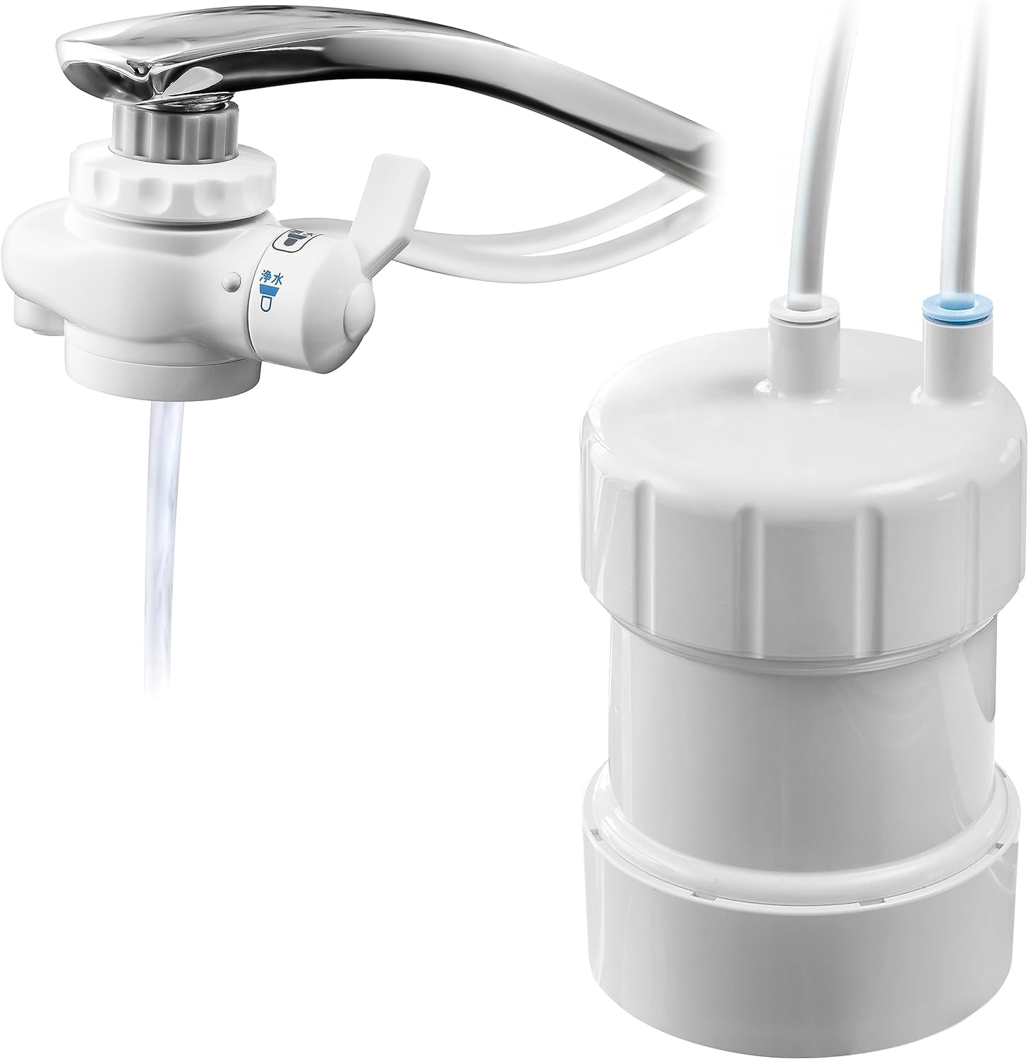 Amazon｜浄水器GOQURIA ホワイト 2年間カートリッジ交換不要 日本製 20