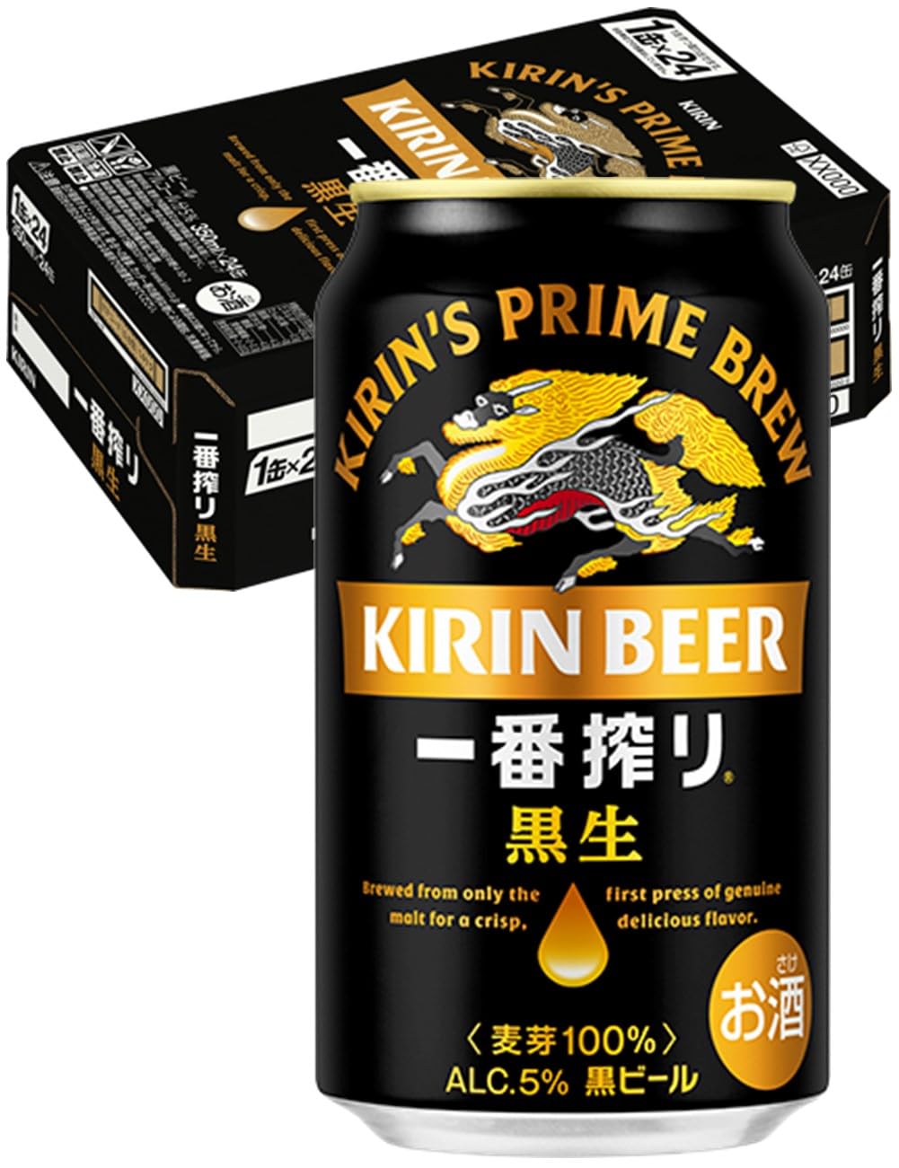 Amazon.co.jp: 一番搾り キリン ビール350mlx24本 一番搾り〈黒生