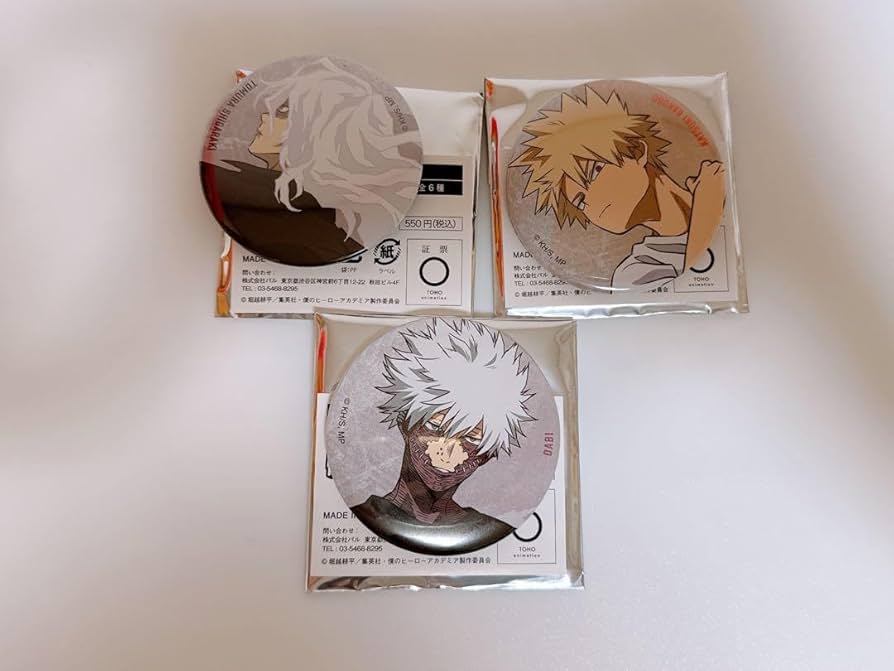 Amazon.co.jp: ヒロアカ ベースヤードトーキョー 缶バッジ 爆豪 死柄木