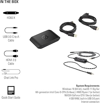 Elgato HD60 X External Capture Card + Chat Link Pro Audio Adapter