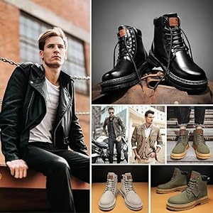 Amazon | [koulaya] ワークブーツ メンズ エンジニア 厚底ブーツ 防水