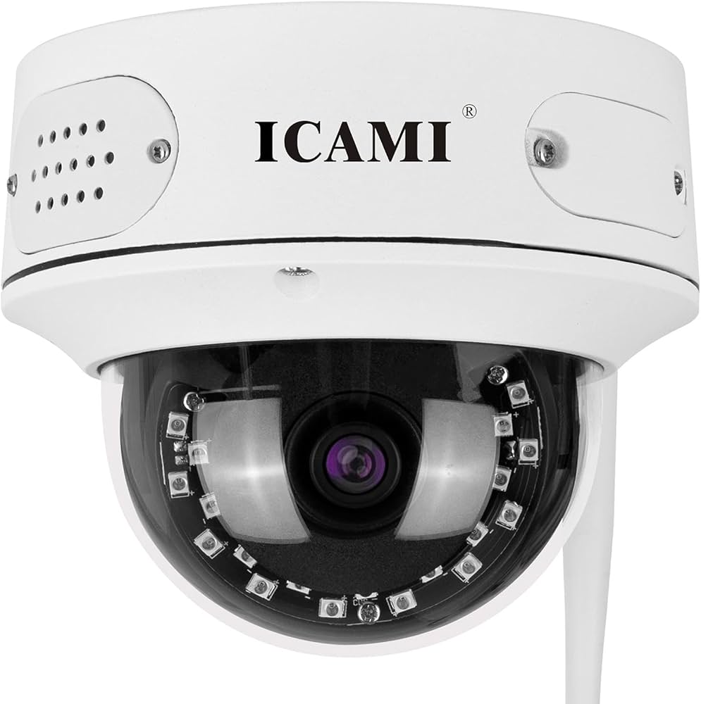 Amazon.co.jp: ICAMI 防犯カメラ 屋外 ワイヤレス 工事不要 ドーム型