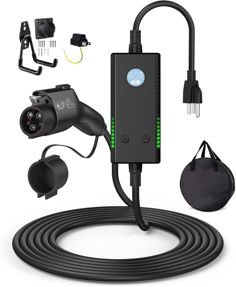 Amazon.co.jp: Qkcabo 電気自動車 充電ケーブル SAE J1772 EV充電器