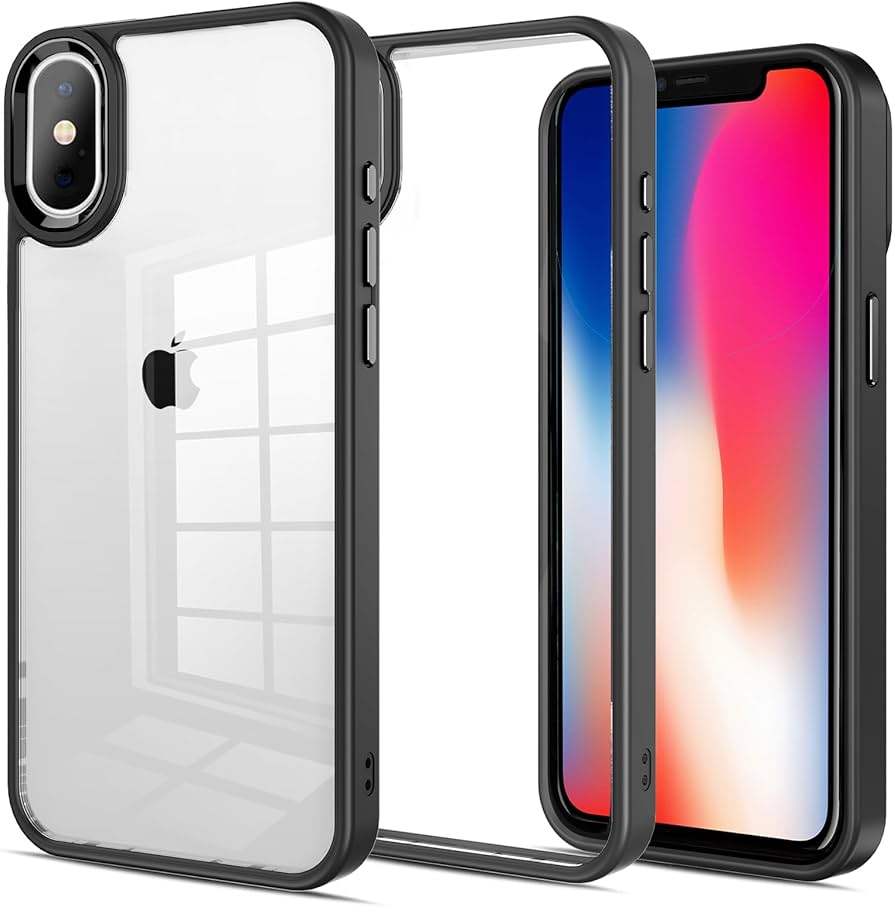 Amazon.co.jp: iPhone x/xs 用 ケース カバー 背面クリア 耐衝撃 滑り
