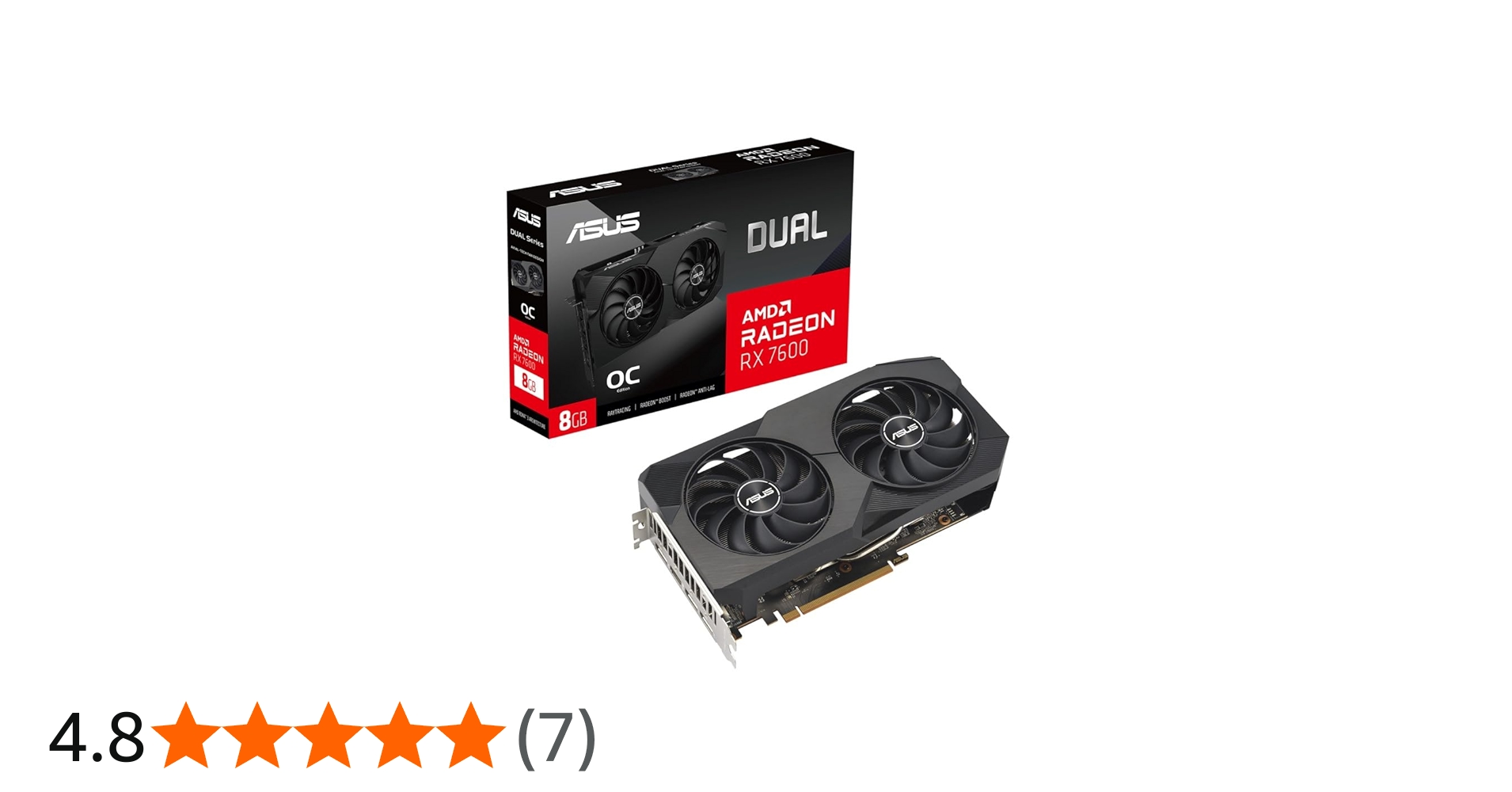 Amazon | ASUS AMD Radeon RX7600 搭載 ビデオカード DUAL-RX7600-O8G