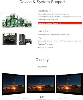 Amazon.com: waveshare 13.3inch Capacitive Touch Screen LCD