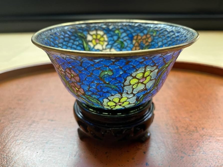 Amazon.co.jp: 中国伝統工芸 透胎七宝 省胎七宝 ガラス七宝透かし